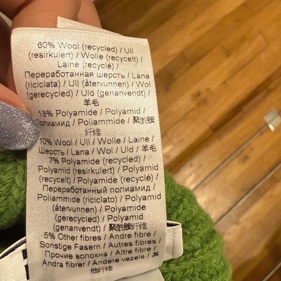 GANNI Vibrant Green Knit Beanie - Picture 4 of 4